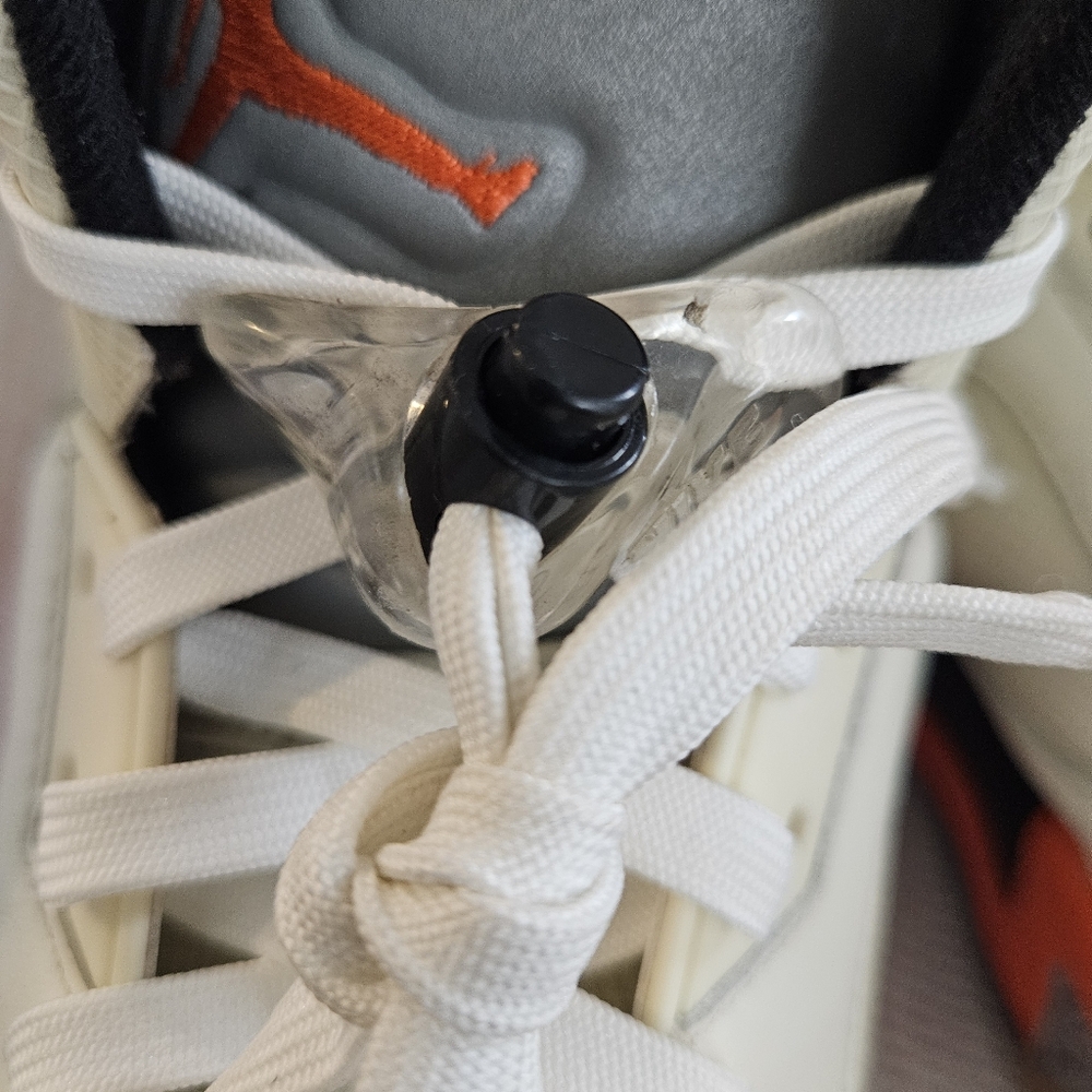 Jordan 5 Men's White and Orange Sneakers Size 14 - Picture 10 of 16